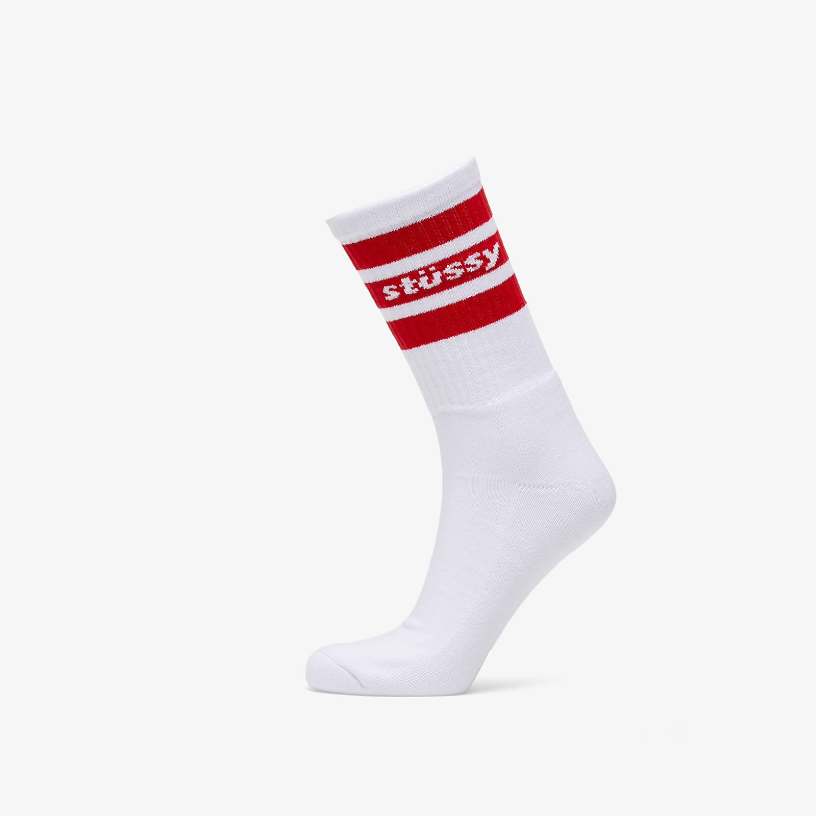 Socks Stüssy Stripe Crew Socks White/Red