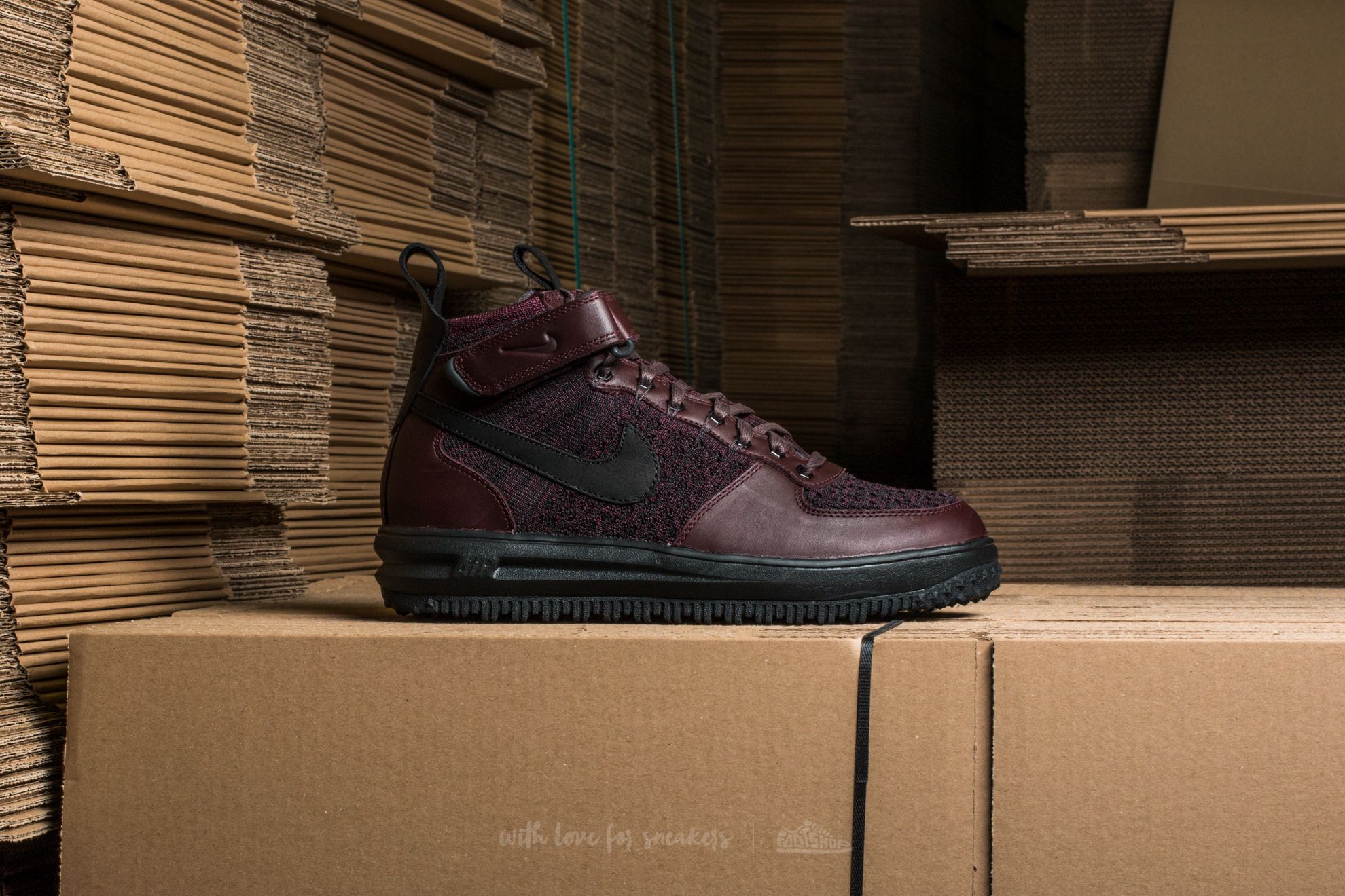 Pánské tenisky a boty Nike Lunar Force 1 Flyknit Workboot Deep Burgundy/ Black