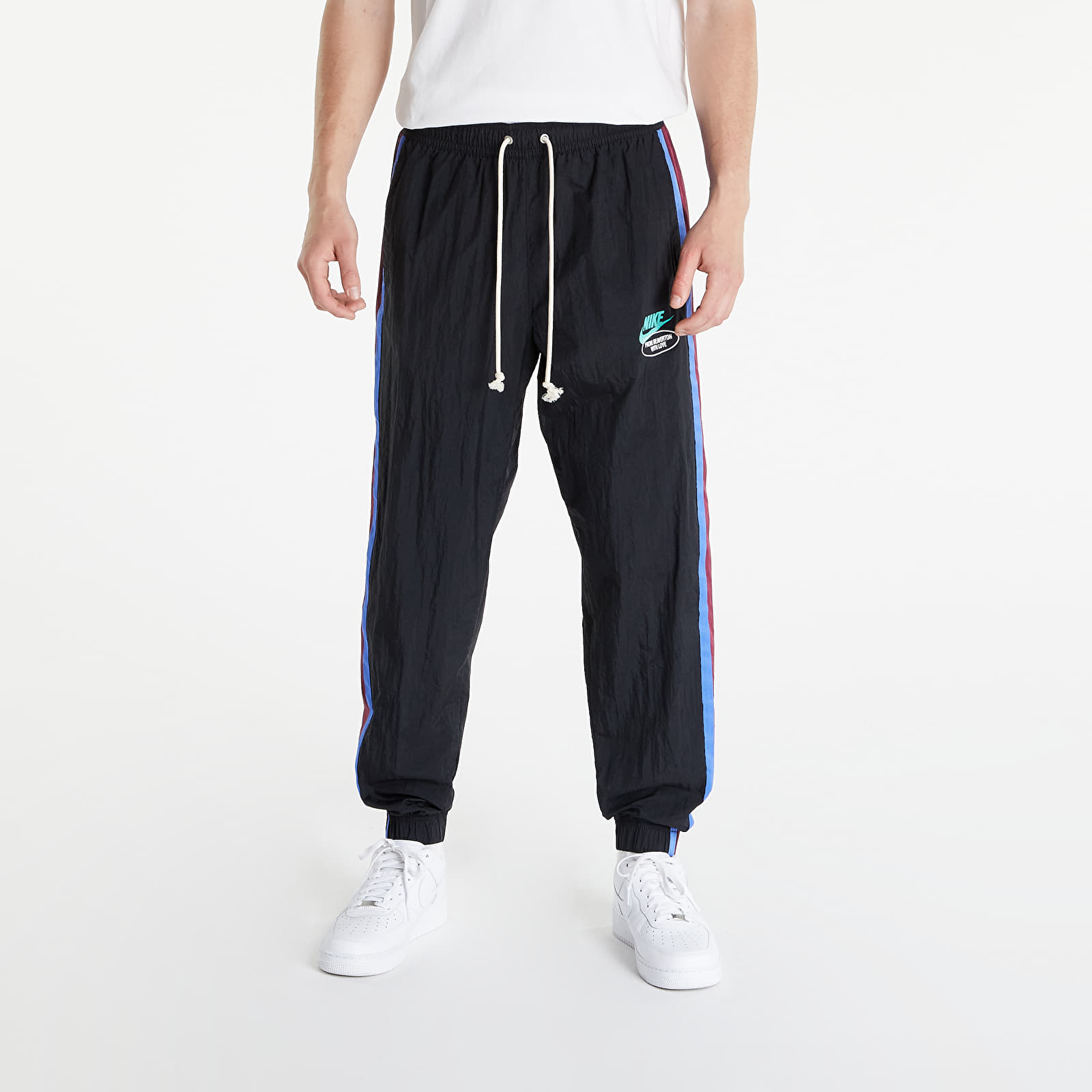 Spodnie Nike Sportswear Hbr-S Woven Lined Track Pants Black/ Medium Blue/ Rush Pink/ Washed Teal
