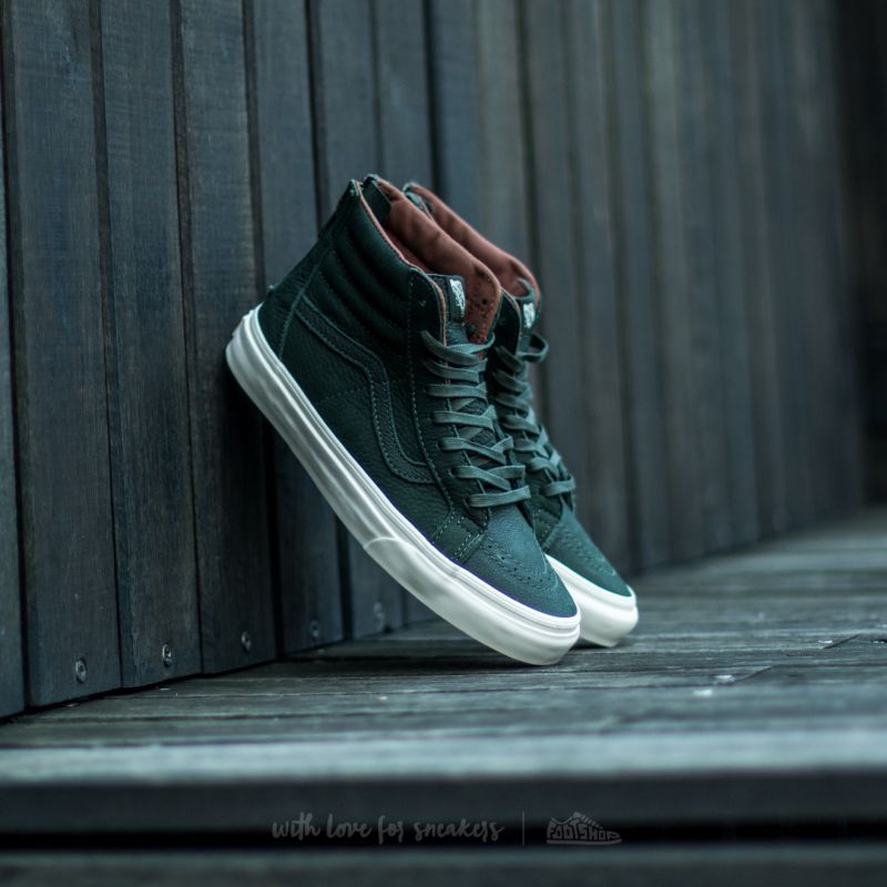 Men's shoes Vans SK8-HI Reissue Zip Premium Leather DufflBag Green