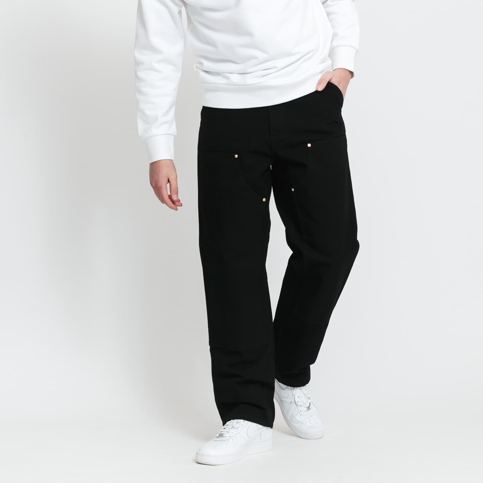 Nadrágok Carhartt WIP Double Knee Pant Black