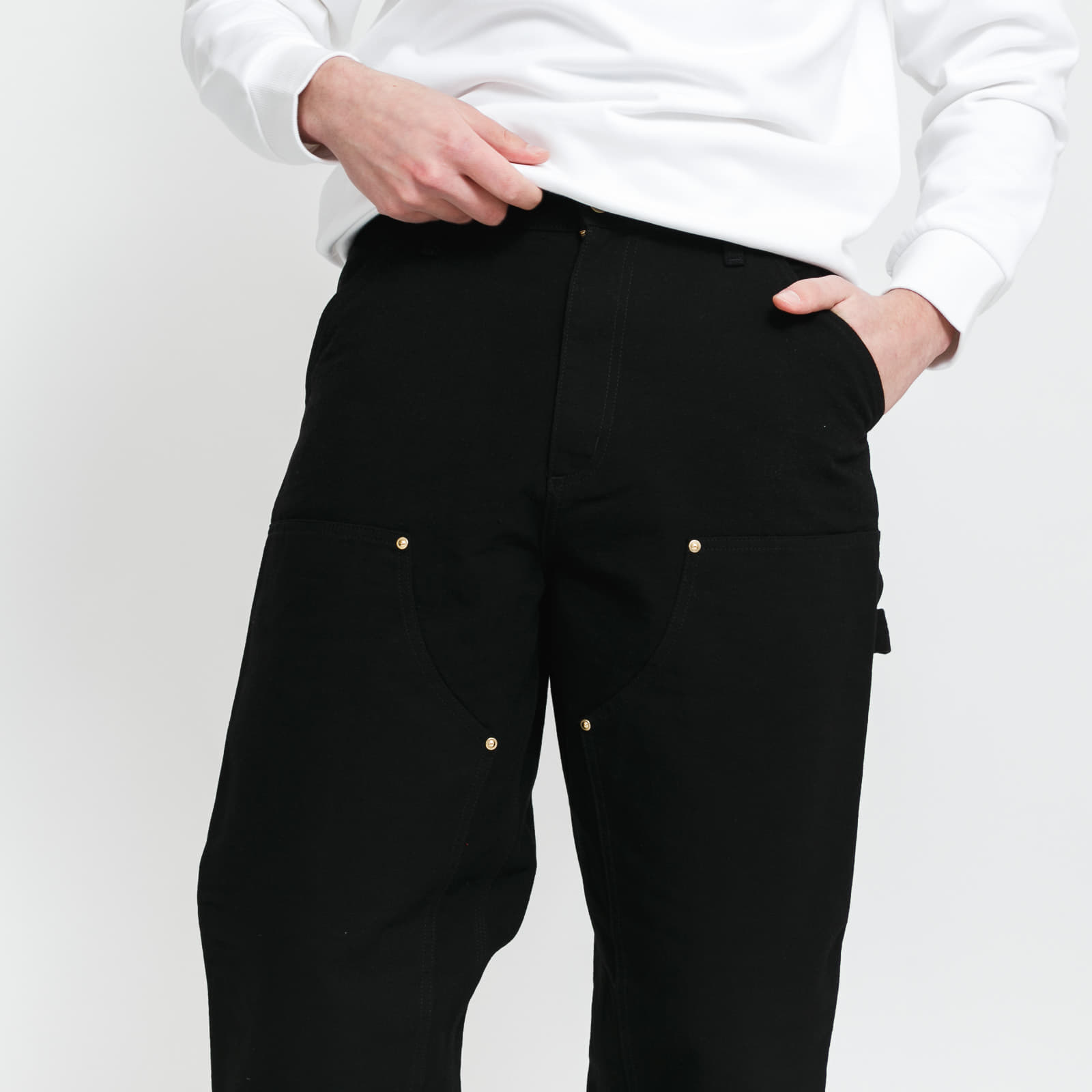 Nadrágok Carhartt WIP Double Knee Pant Black