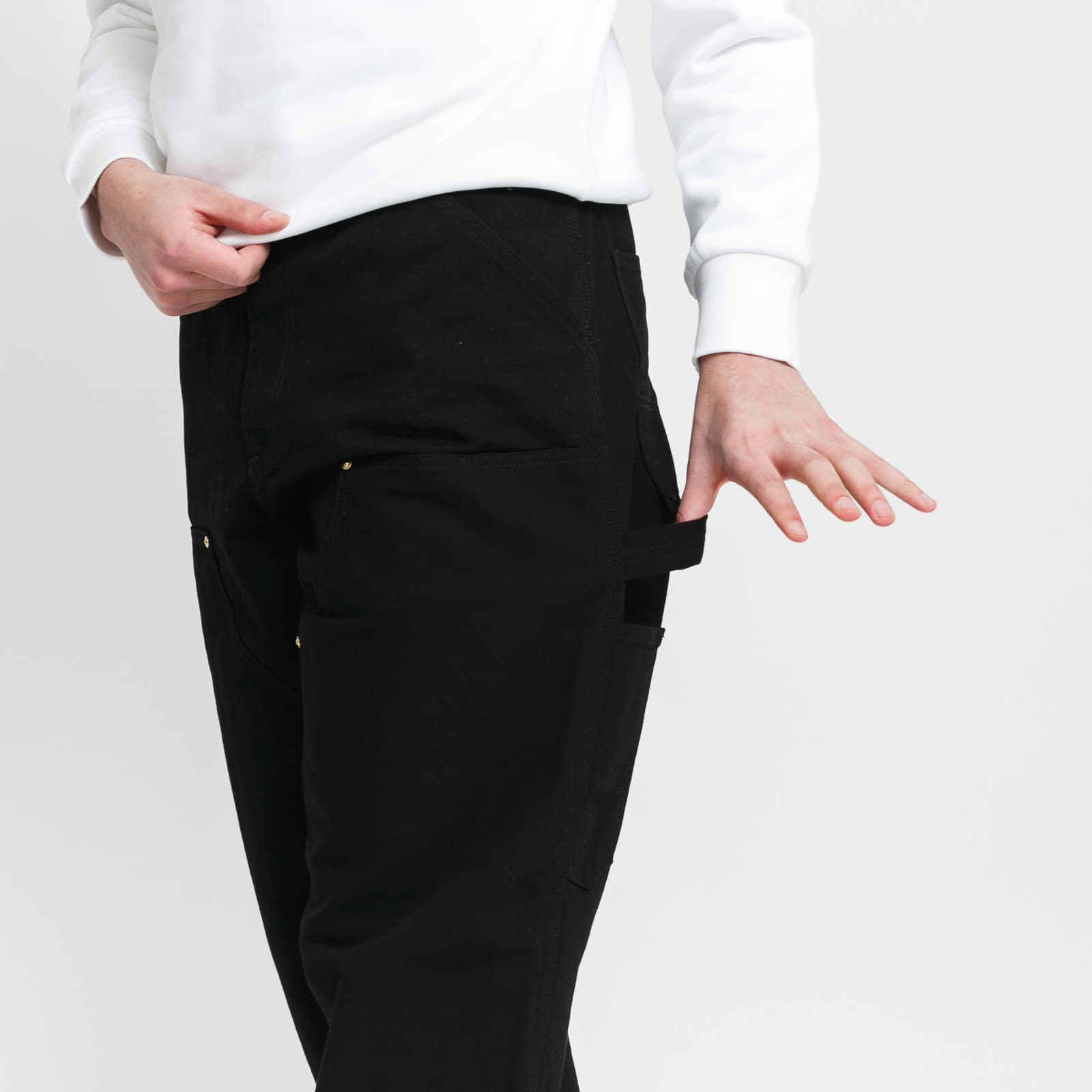 Nadrágok Carhartt WIP Double Knee Pant Black