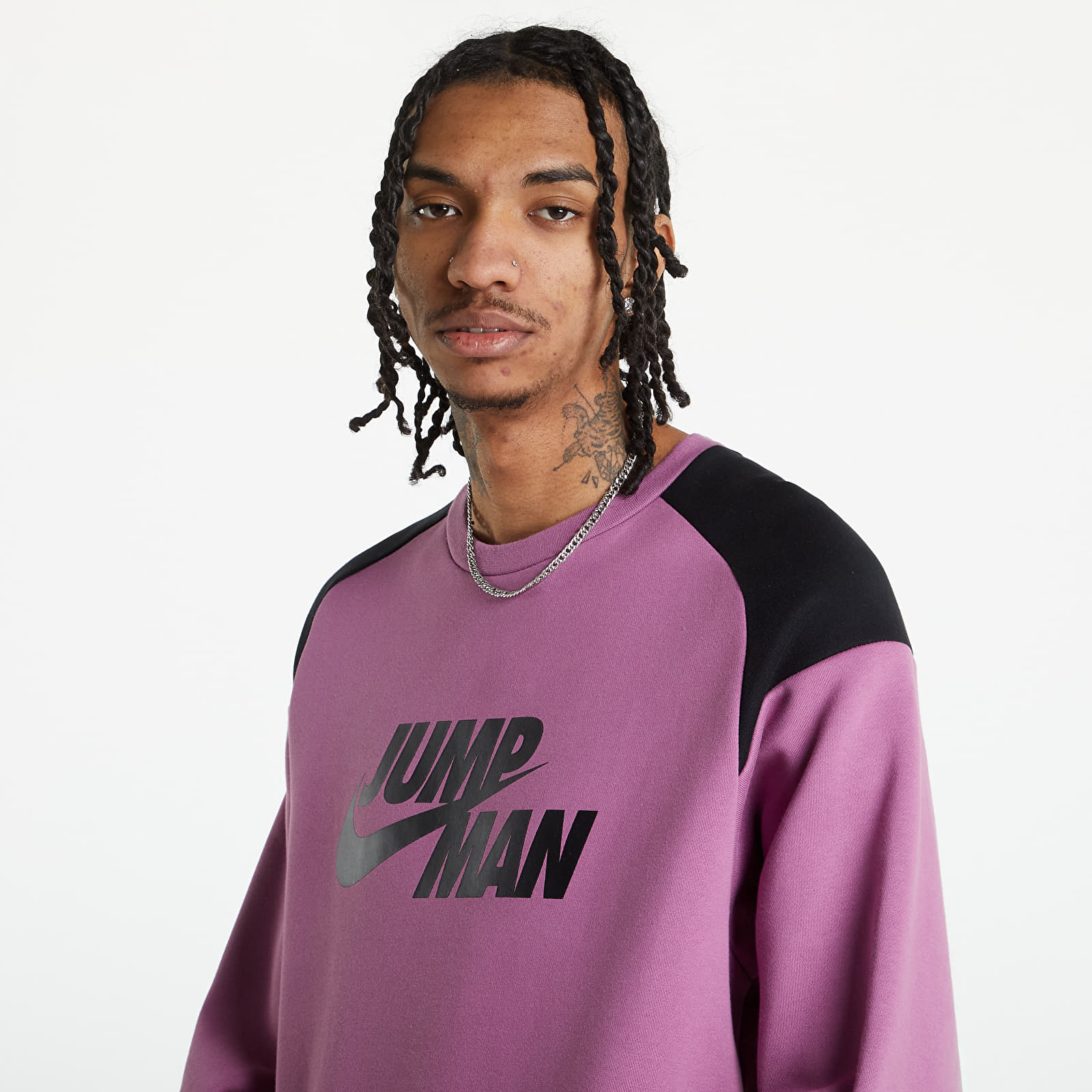 Mikiny Jordan Jumpman Fleece Crew Sweatshirt Purple