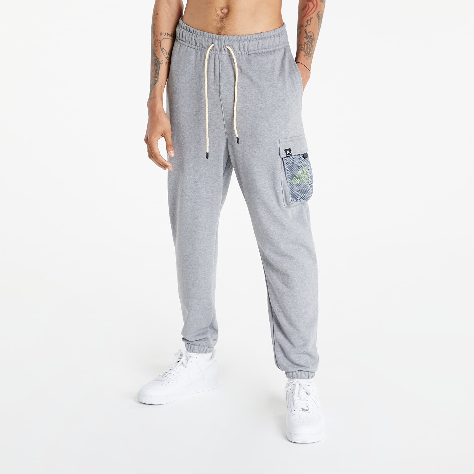 Pantaloni și blugi Jordan Jumpman Fleece Pant Carbon Heather/ Volt
