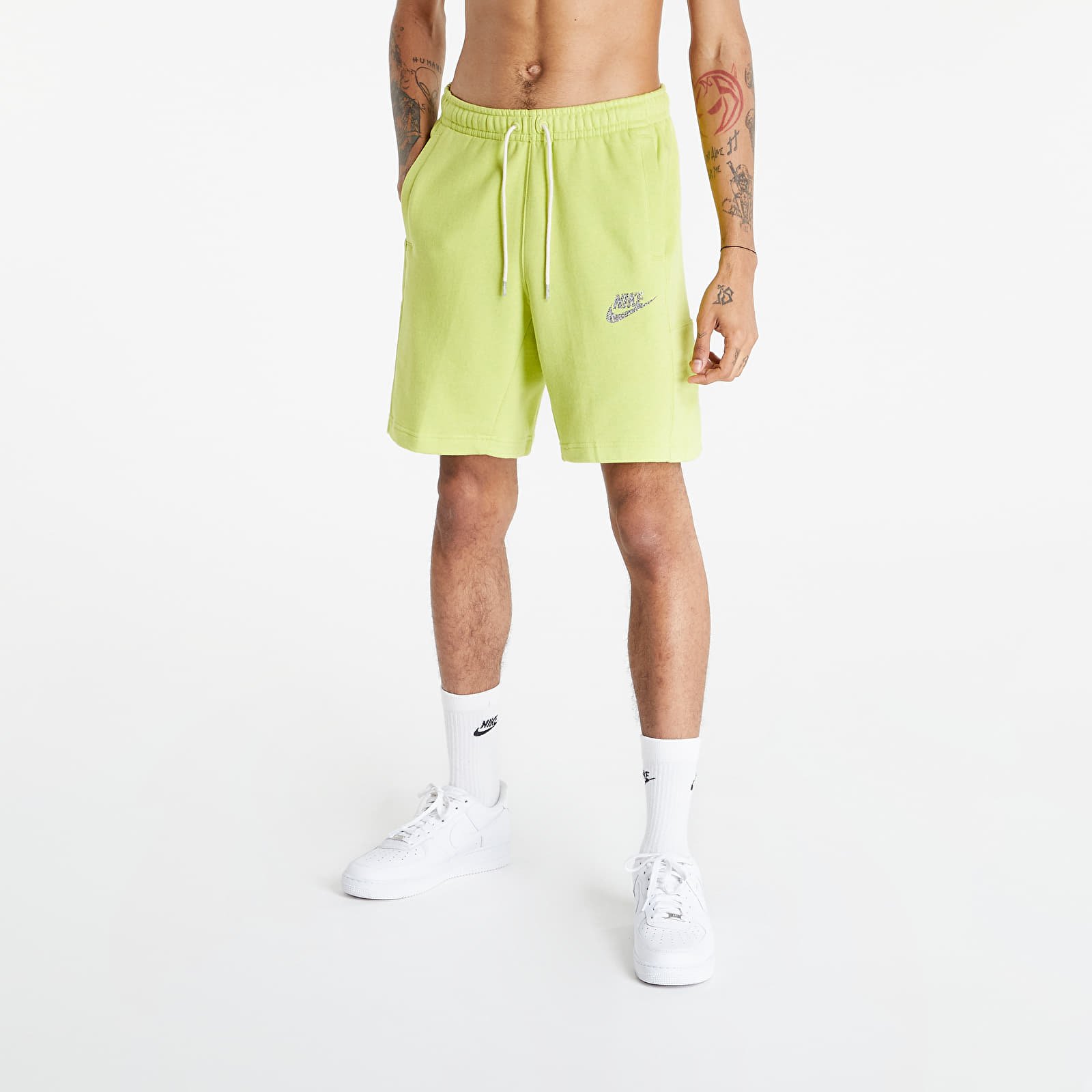Kraťasy Nike Sportswear Revival Fleece Shorts  Atomic Green/ White