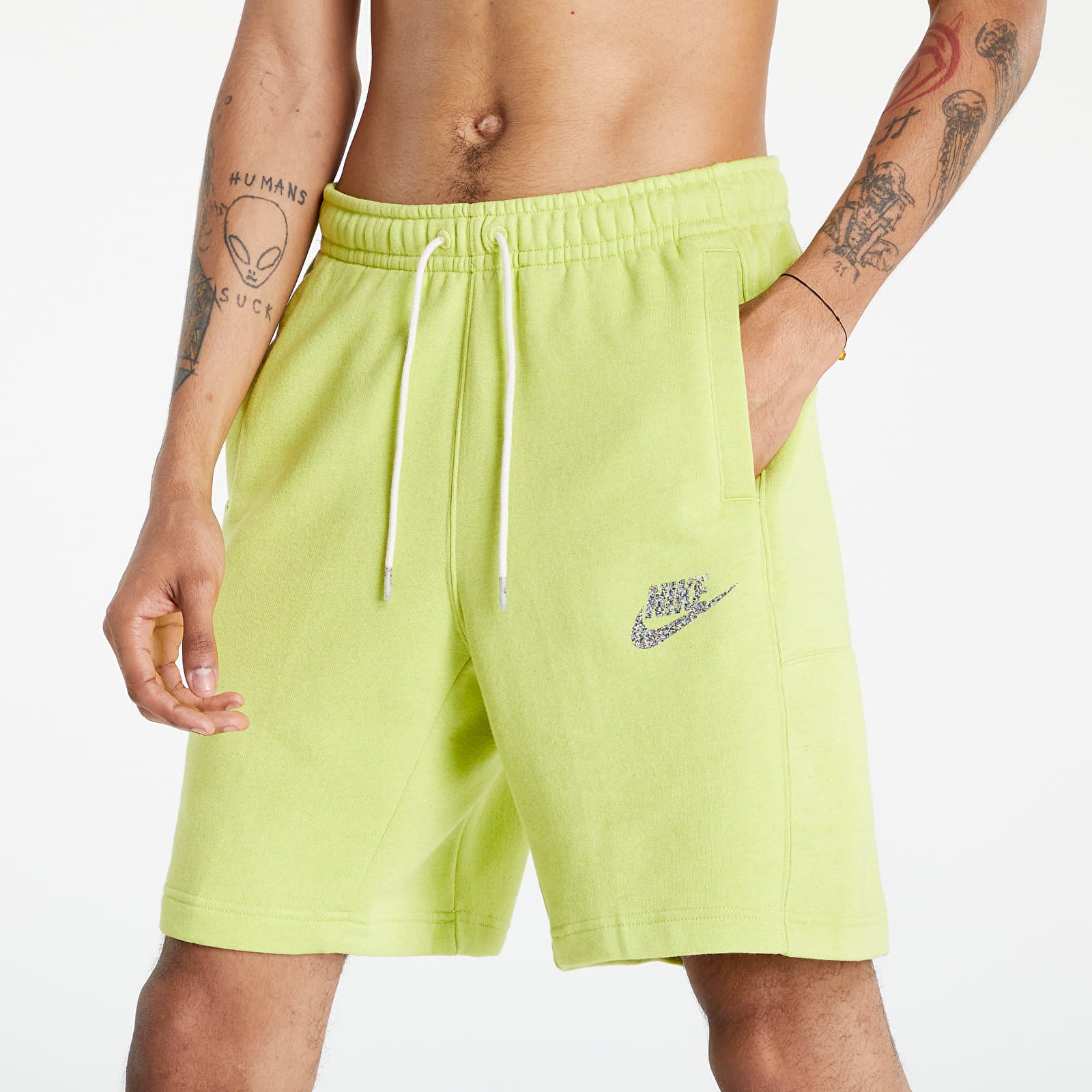 Nike fleece shorts green 2025