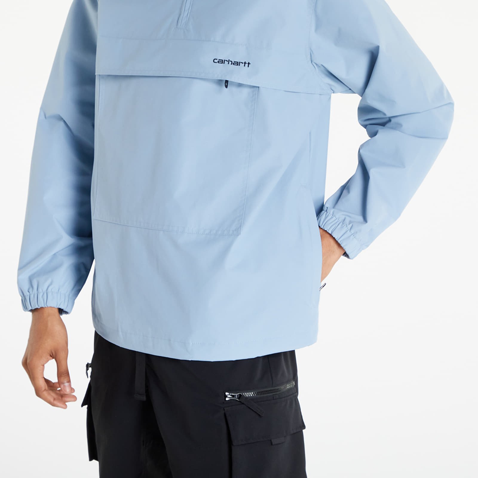 Casacos Carhartt WIP Windbreaker Pullover Frosted Blue/ Black 