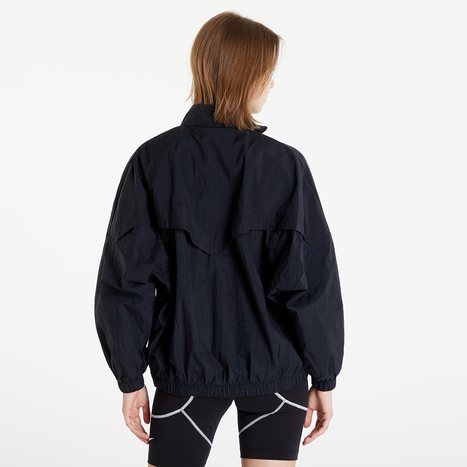 Bundy a kabáty Nike NSW Essential Wr Woven Jacket Black/ Black/ White