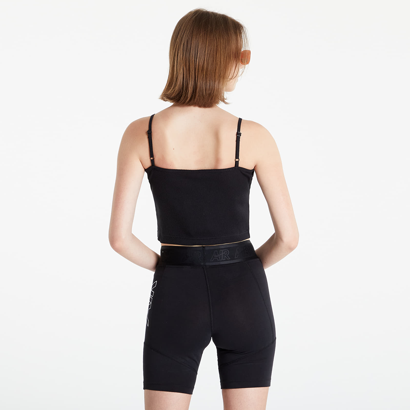Topy Nike Sportswear Essential Ribbed Crop Top Black/ White