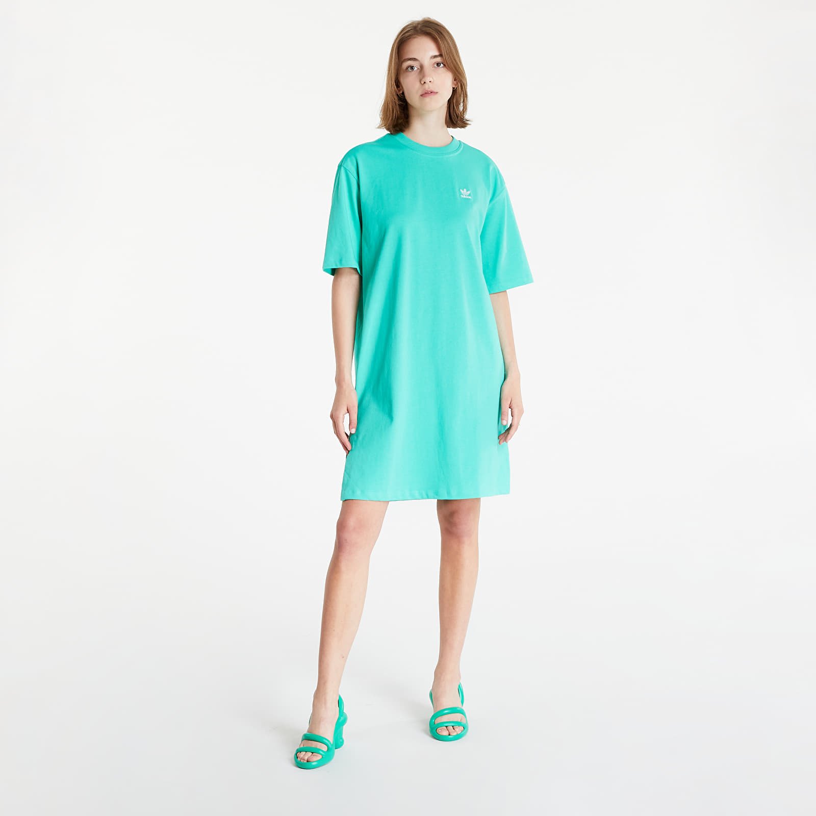 Adidas trefoil outlet dress green