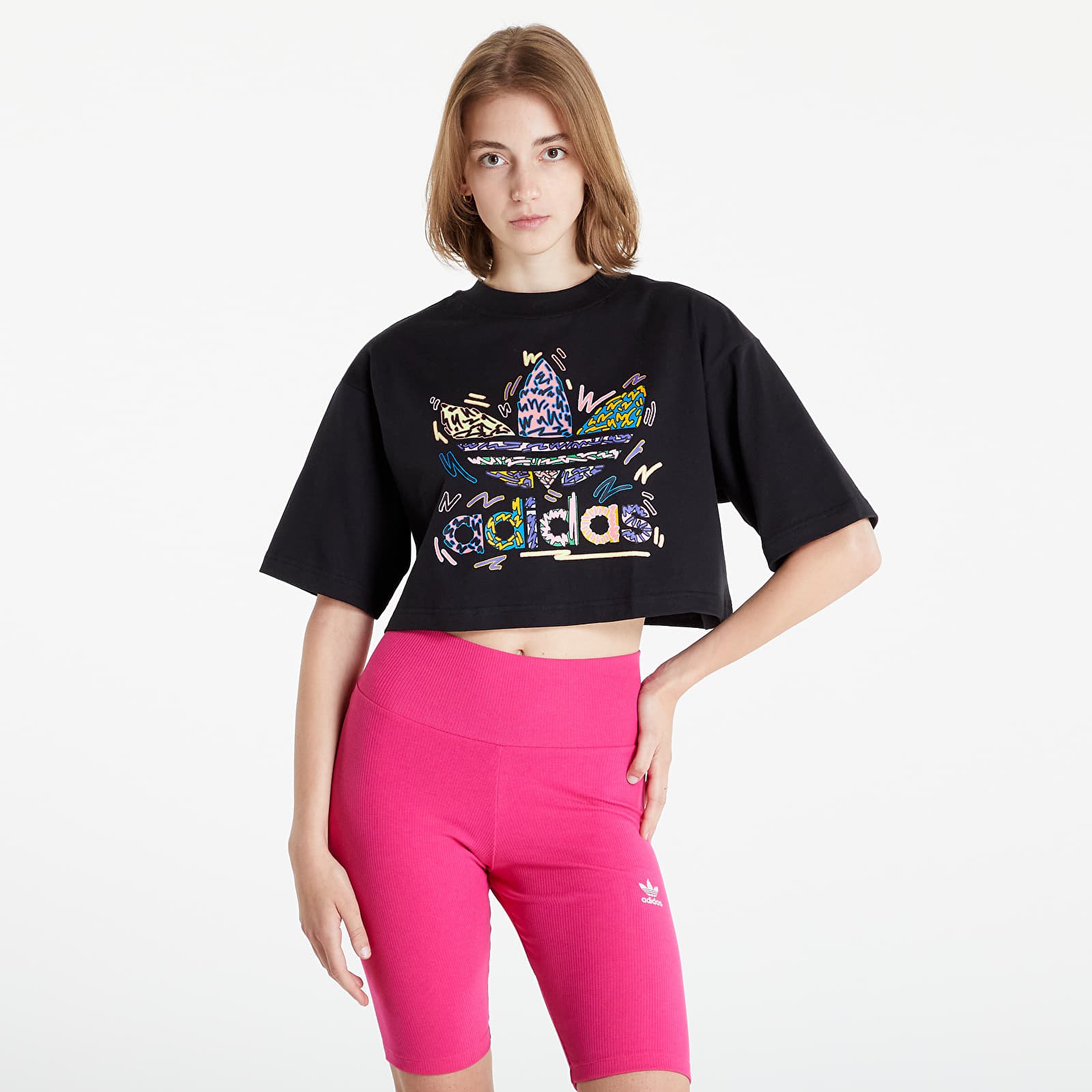 T shirts adidas Love Unites Crop Tee Black Footshop