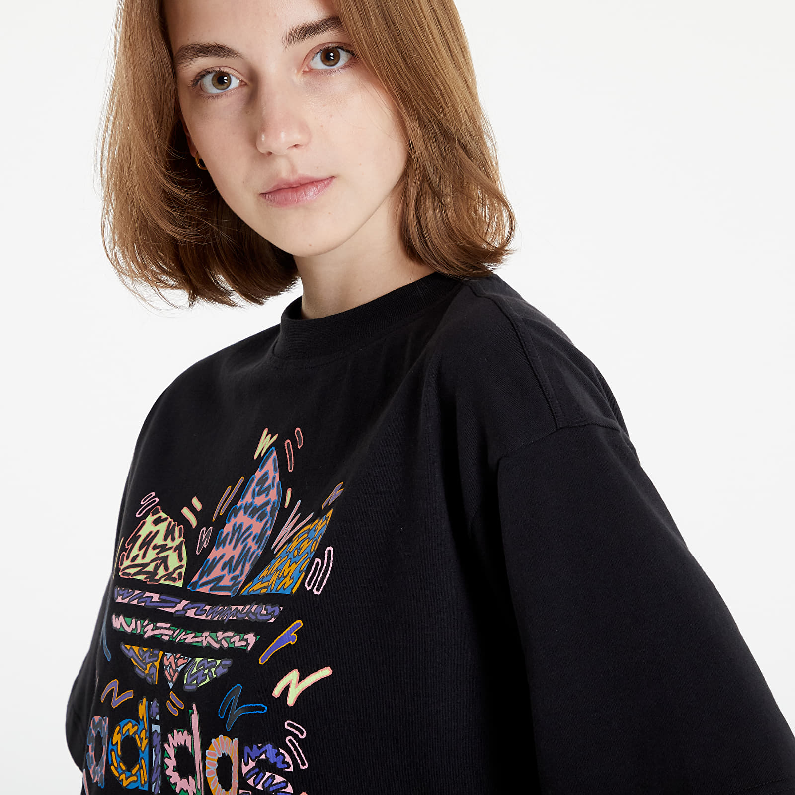 T-krekli adidas Love Unites Crop Tee Black