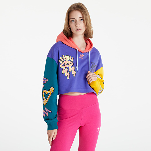 adidas Love Unites Crop Hoodie Purple Footshop