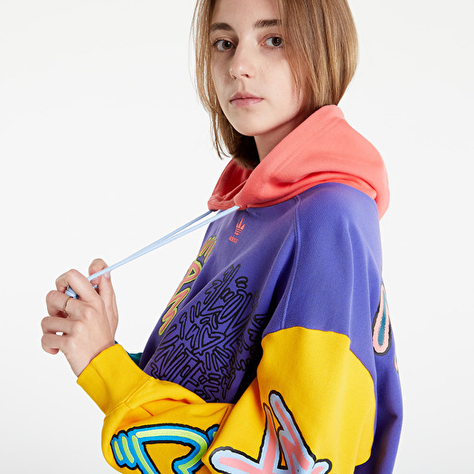 Hoodies and sweatshirts adidas Love Unites Crop Hoodie Purple Footshop