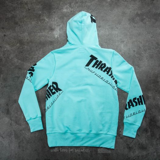 Huf worldwide clearance light blue hoodie