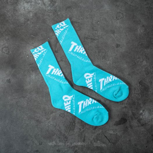 Socks HUF x Thrasher Tour De Stoops Crew Sock Mint Footshop