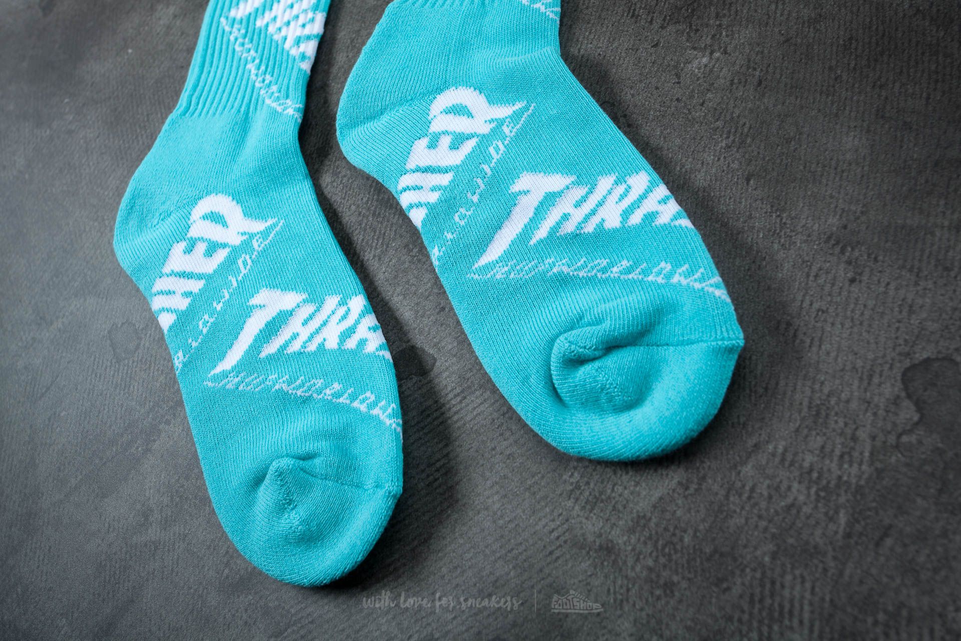 Socks HUF x Thrasher Tour De Stoops Crew Sock Mint
