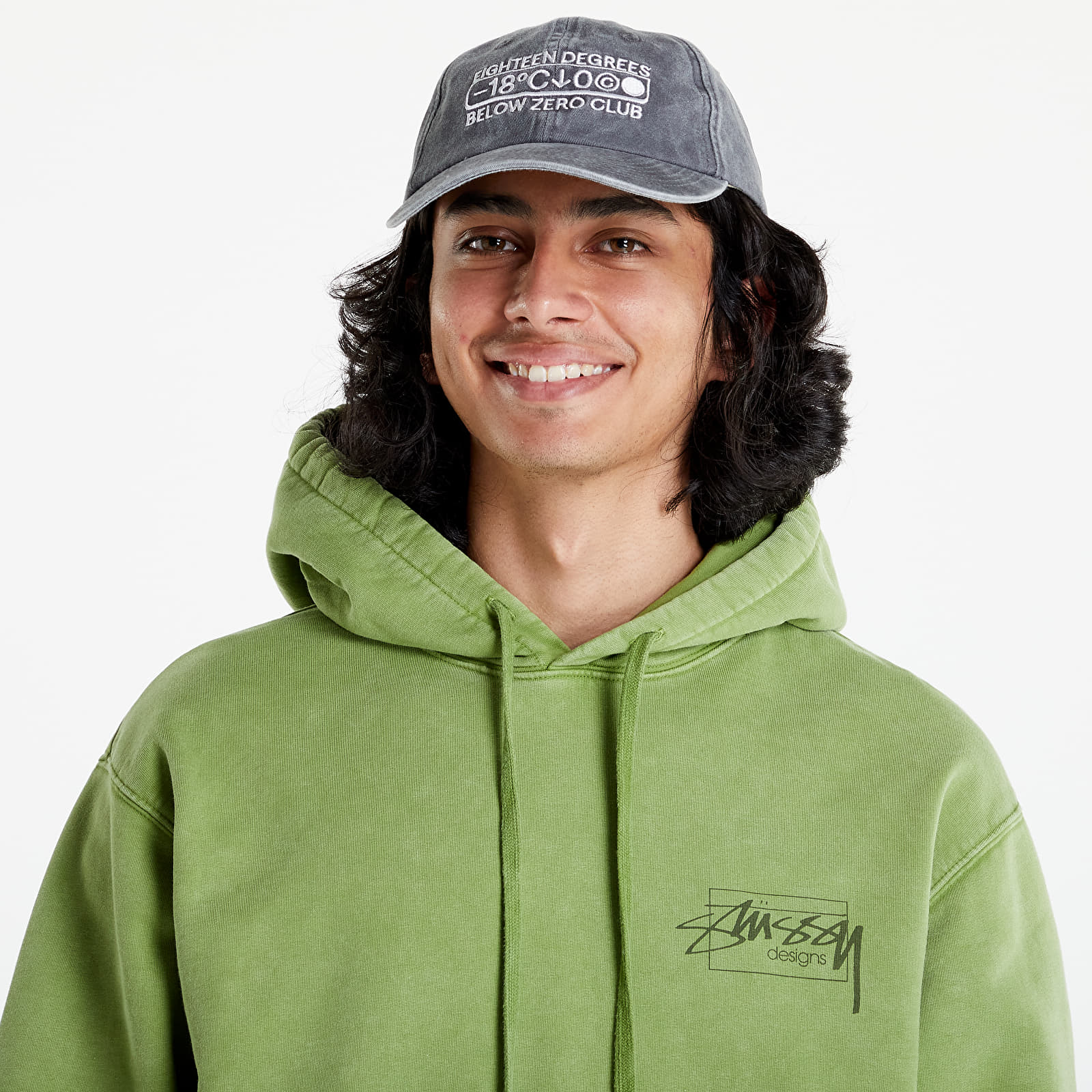 Mikiny Stüssy Dyed Stussy Designs Hood Green