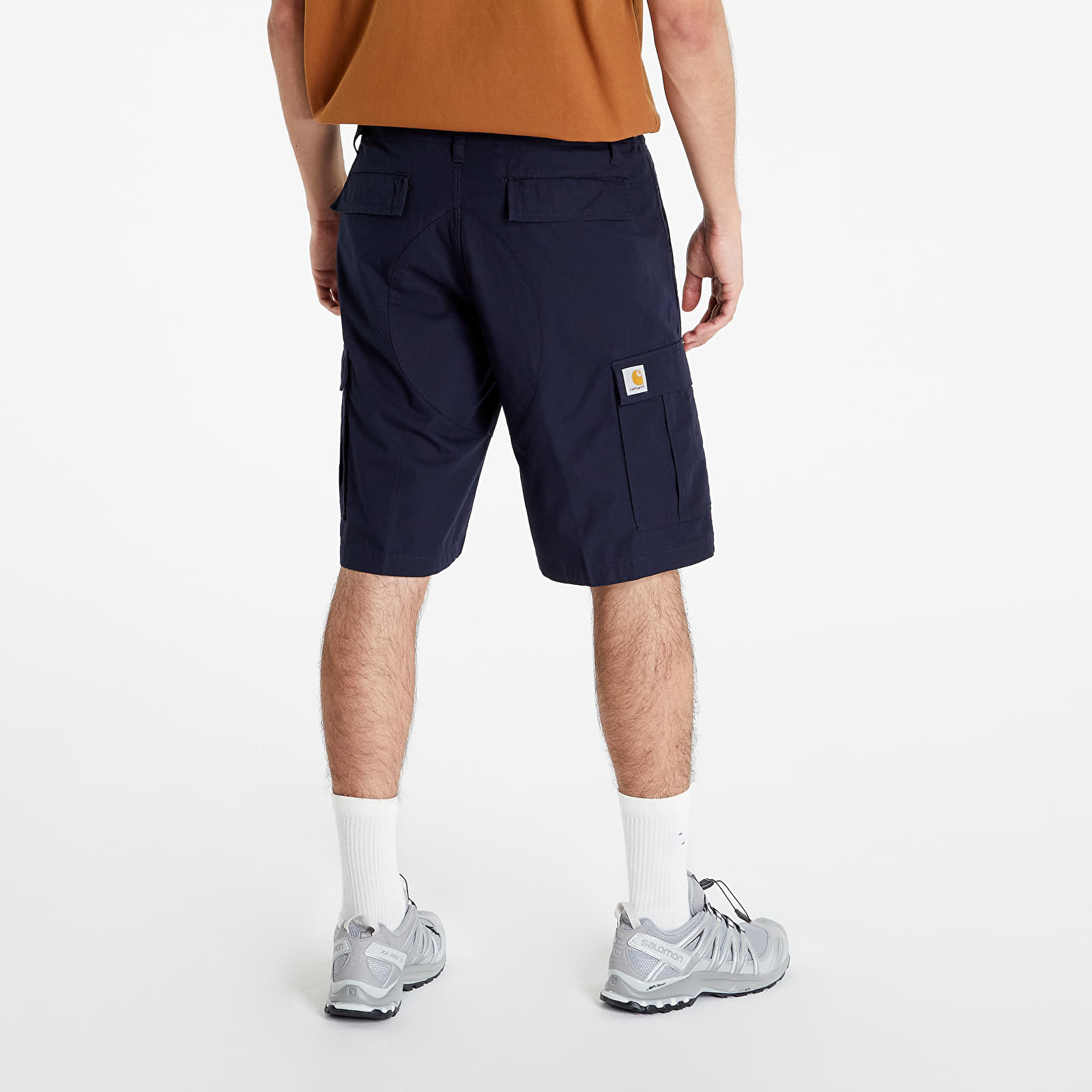 Šortai Carhartt WIP Aviation Short Dark Navy Rinsed