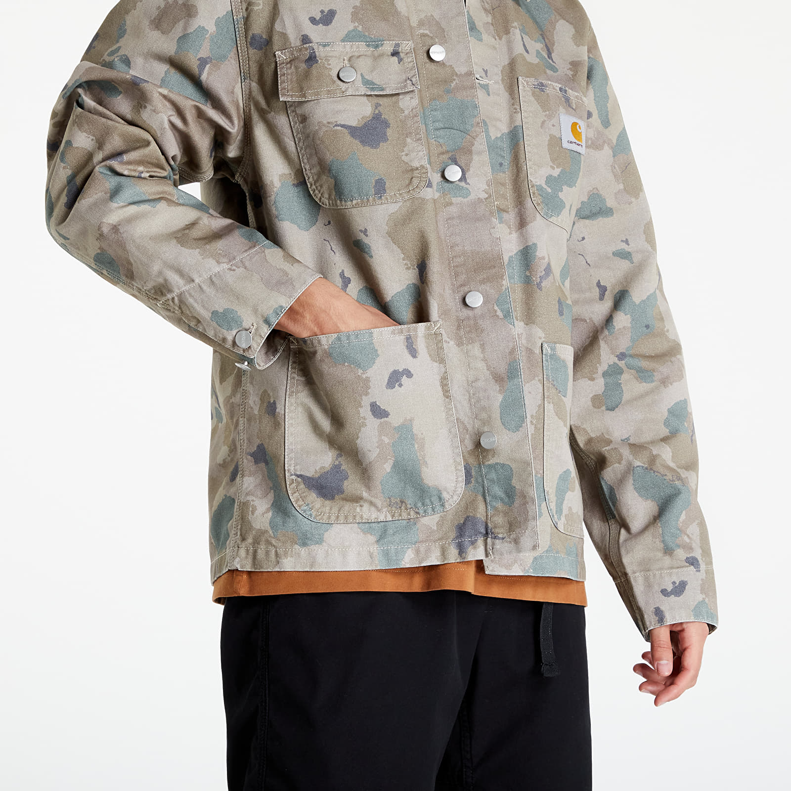 Jacken Carhartt WIP Michigan Coat Camo Tide/ Thyme Stone Washed