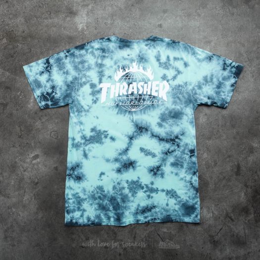T Shirts and shirts HUF x Thrasher Tour De Stoops Crystal Wash Tee Mint Footshop