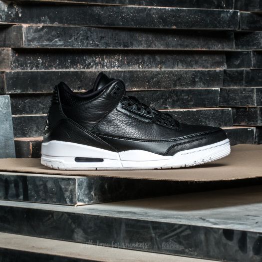 Air jordan 3 black white sale