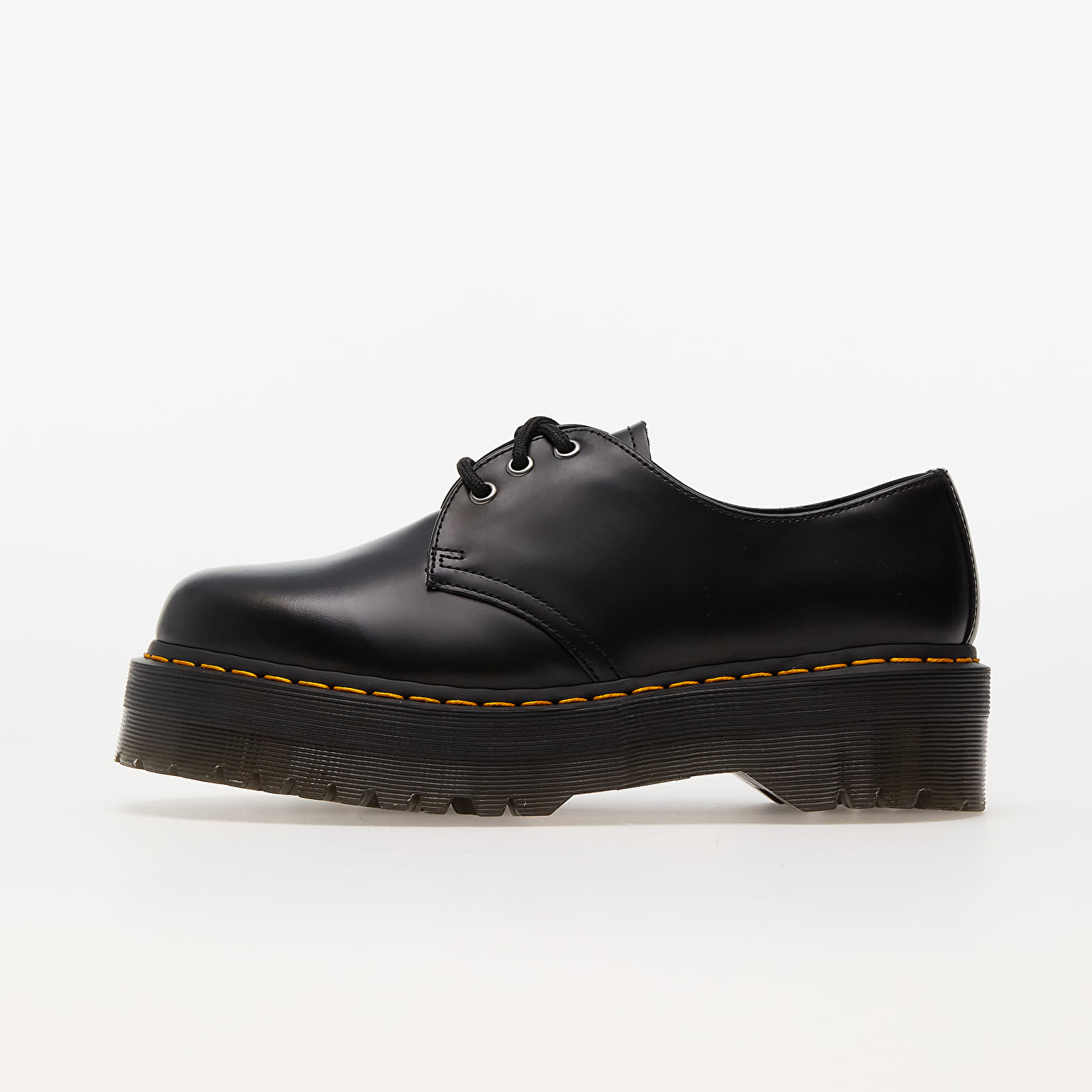 Încălțăminte și sneakerși pentru bărbați Dr. Martens 1461 Quad 3 Eye Shoe Black