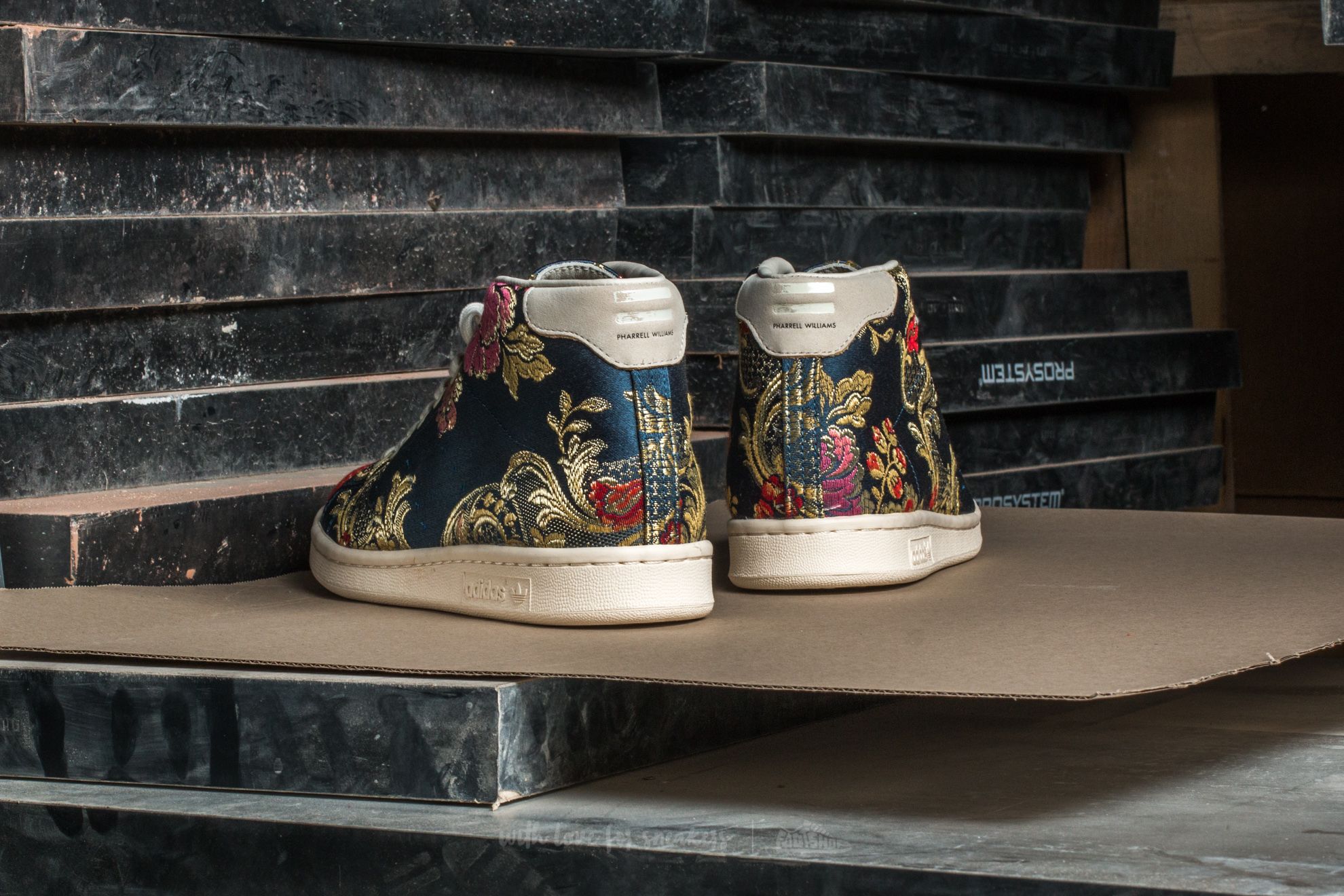 Männer adidas Pharrell Williams Stan Smith Mid Jacquard Core White/Core White