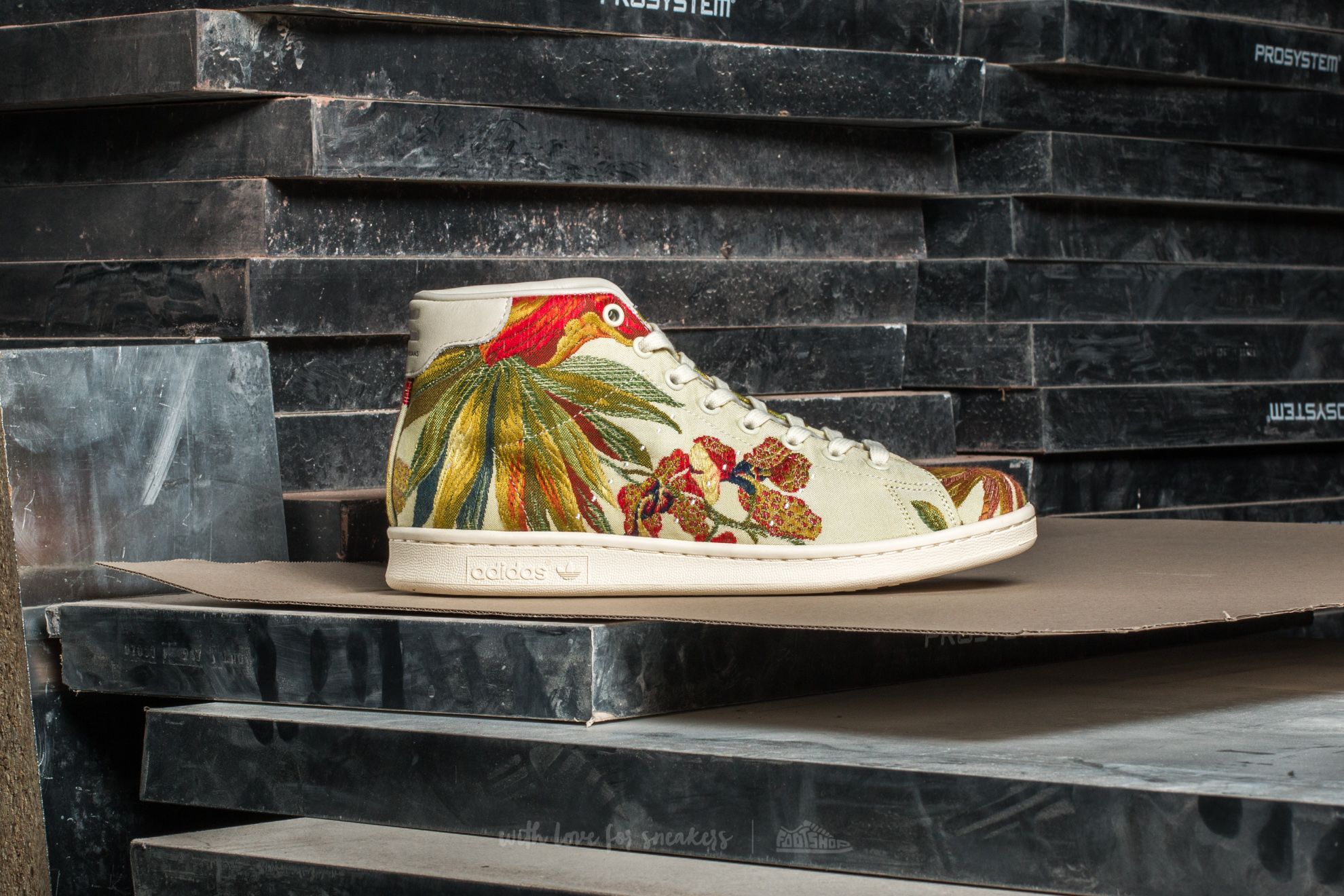 Men's shoes adidas Stan Smith Mid Jacquard Core White/ Core White/ Core White