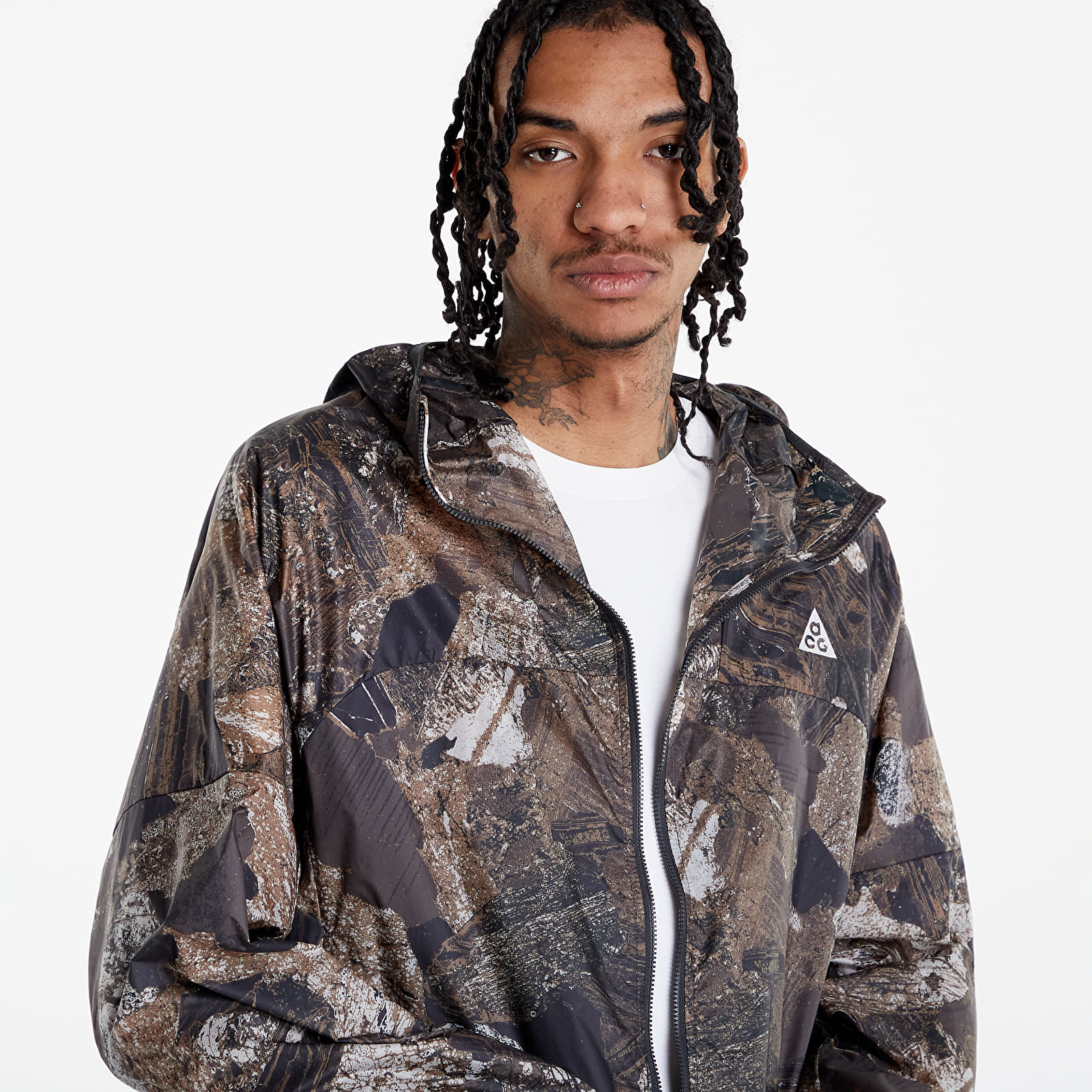Bundy Nike Nrg Windproof ACG Cinder Cone All Over Print Ironstone/ Dark Smoke Grey/ Summit White