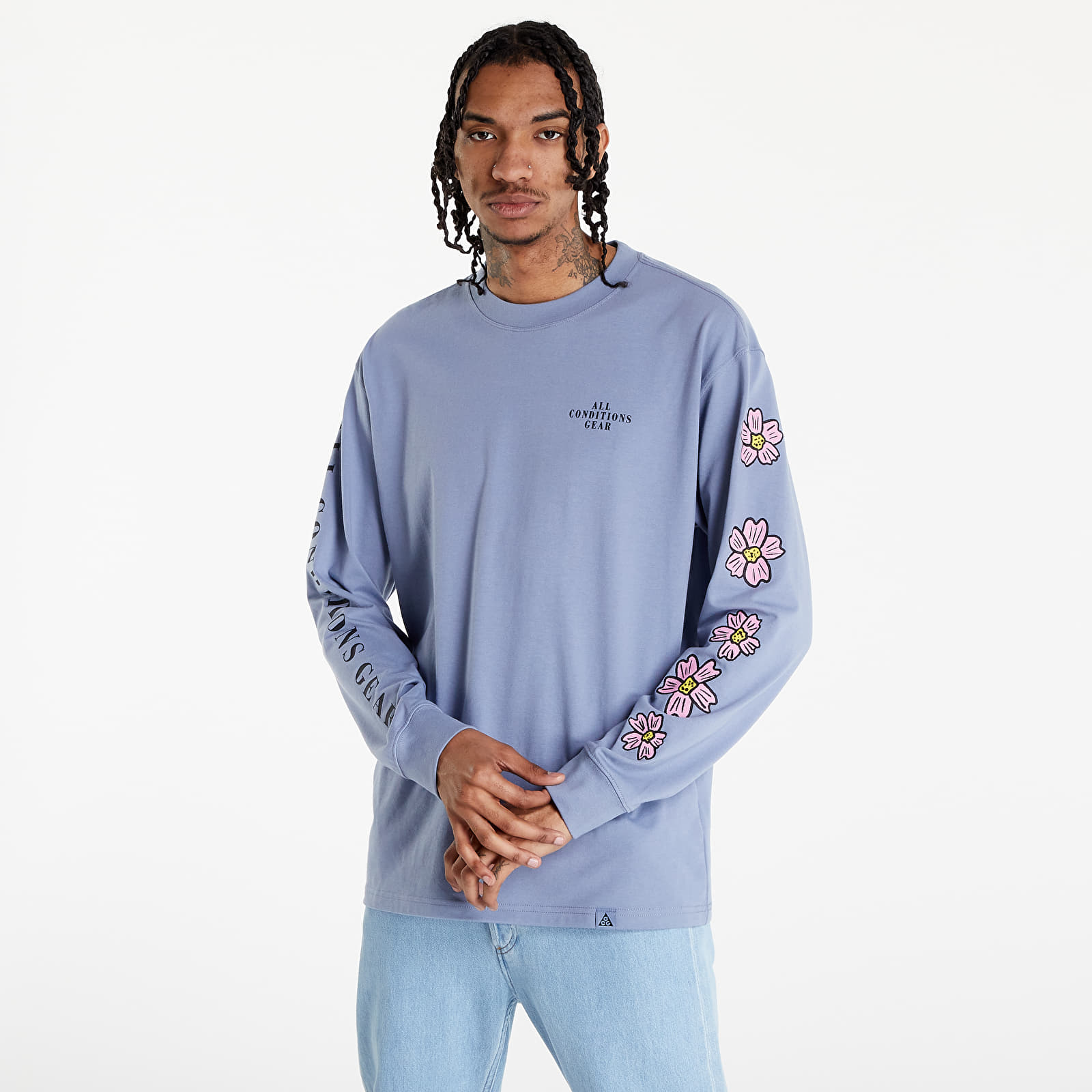 T shirts Nike Nrg ACG Long Sleeve Floral Tee Ashen Slate Footshop