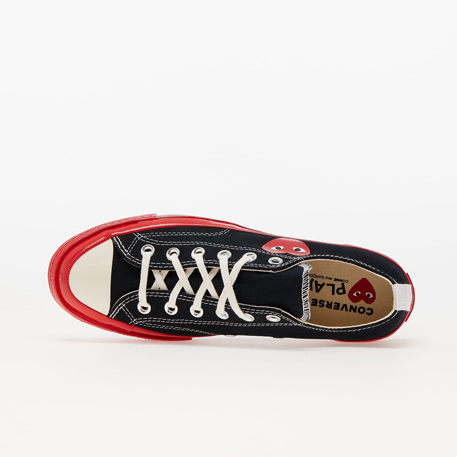 Férfi cipők Converse x Comme des Garçons PLAY Chuck Taylor 70 Low Top Red Sole Black