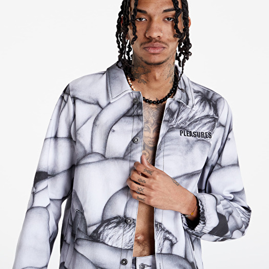 Μπουφάν PLEASURES Orgy Denim Coaches Jacket Grey