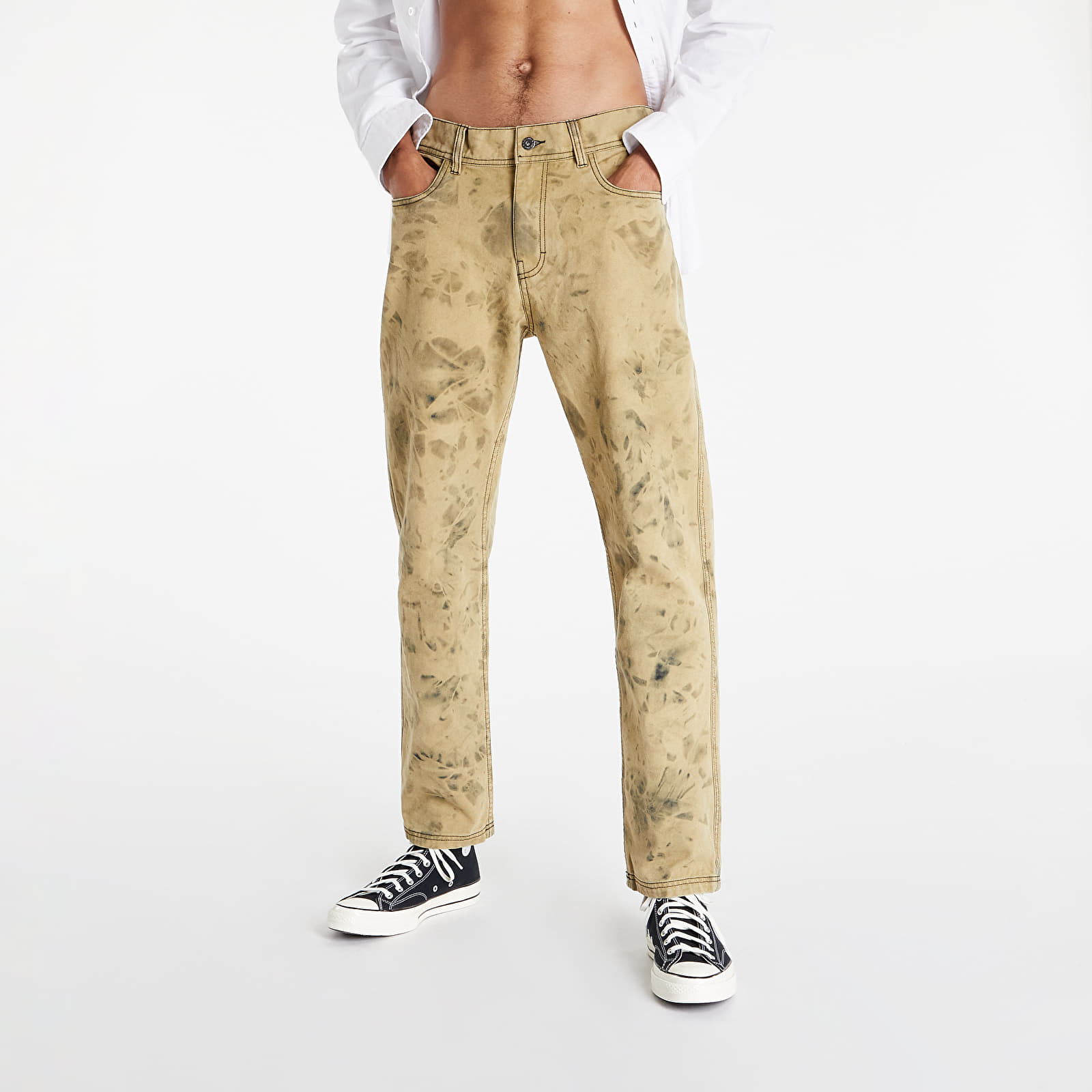 Pants and jeans PLEASURES Locust Twill Pant Yellow