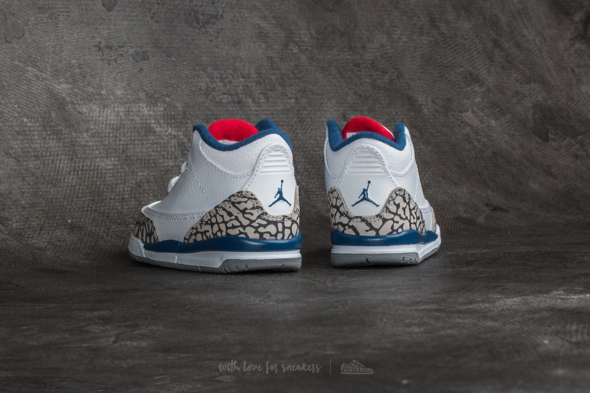Chaussures et baskets enfants Jordan 3 Retro (BT) White/ Fire Red-True Blue