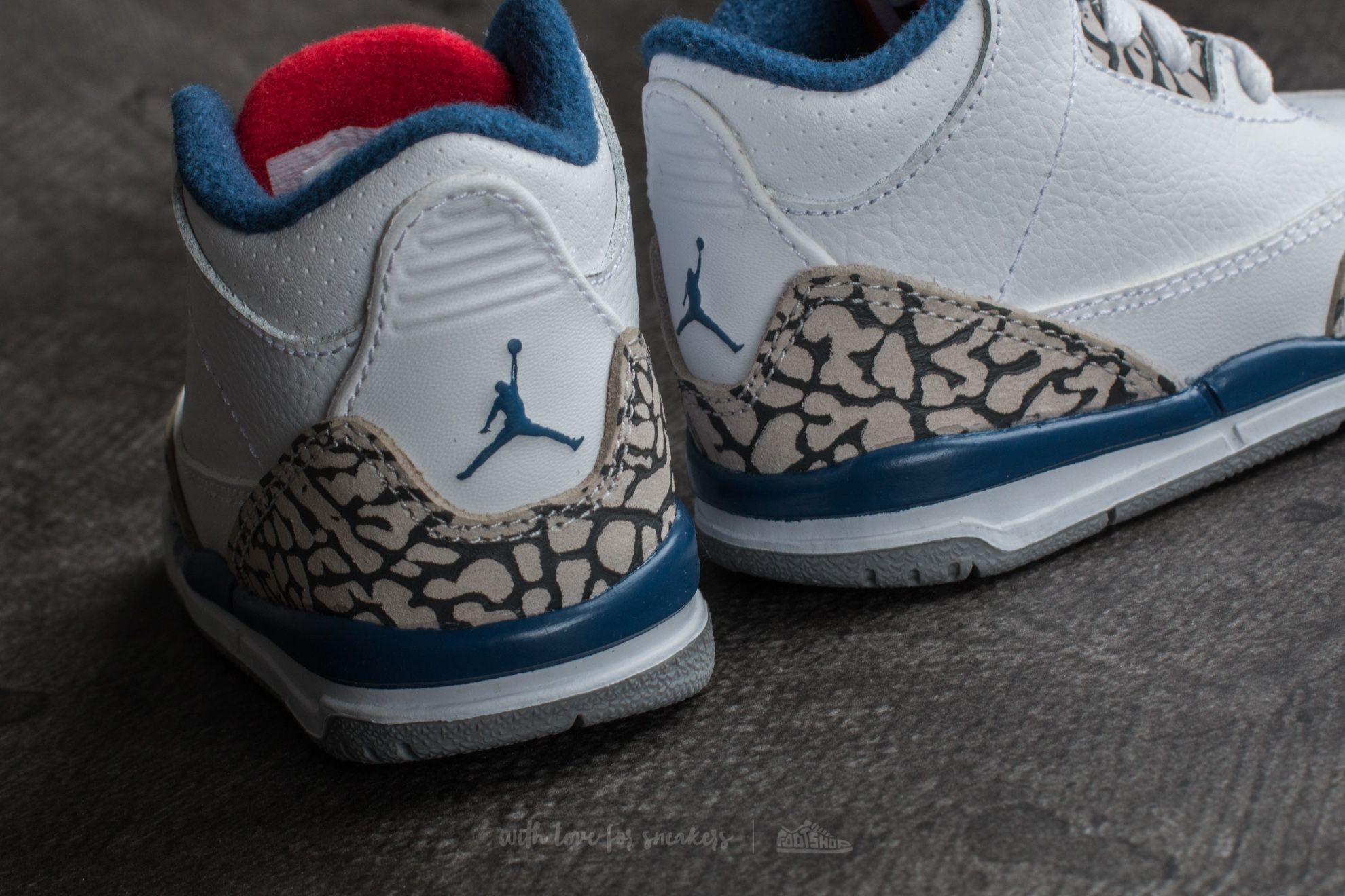 Chaussures et baskets enfants Jordan 3 Retro (BT) White/ Fire Red-True Blue