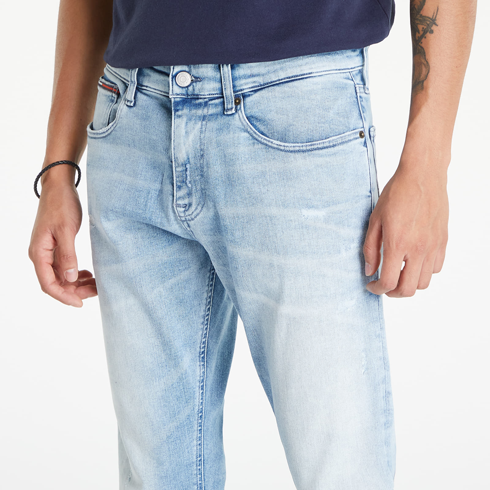 Pantaloni Tommy Jeans Austin Slim Tapered Pants Denim Light