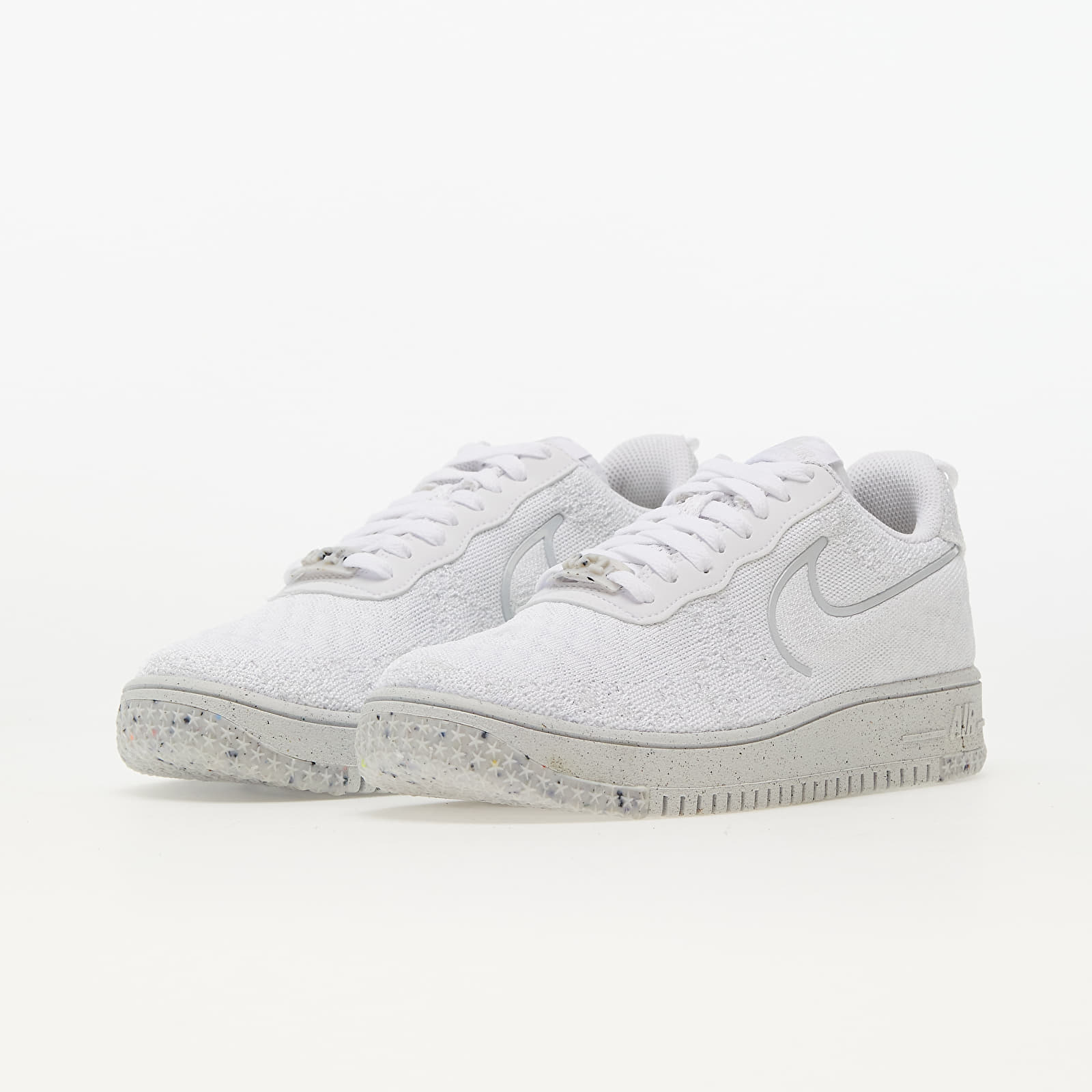 Herenschoenen Nike Air Force 1 Crater Flyknit Nn White/ White-Summit White-Platinum Tint