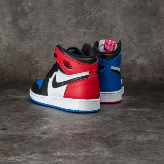 Air jordan 1 high og black white red blue 2025