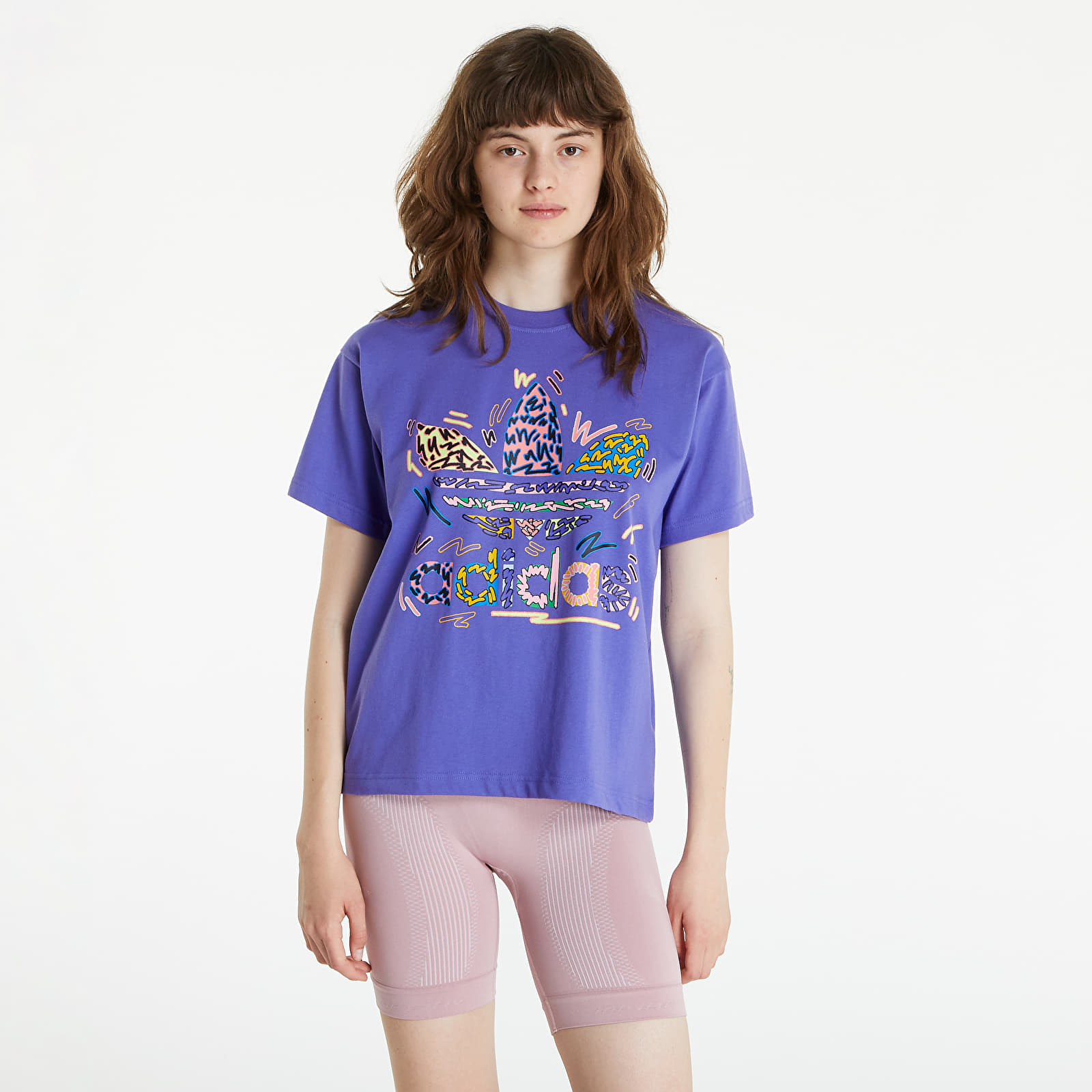 T-shirts adidas Love Unites Trefoil T- Shirt Purple
