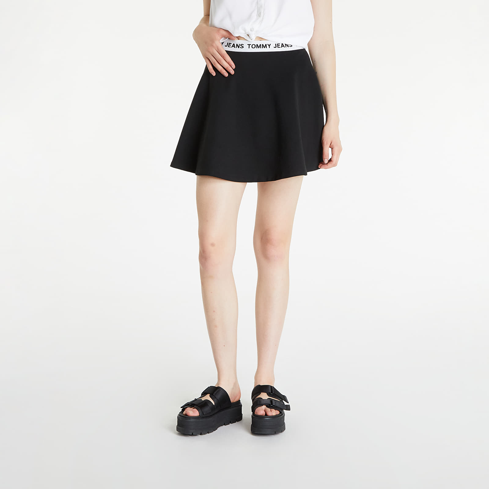 Mini Footshop Tommy Logo Jeans Circle Röcke Waistband Black Skirt Fit |