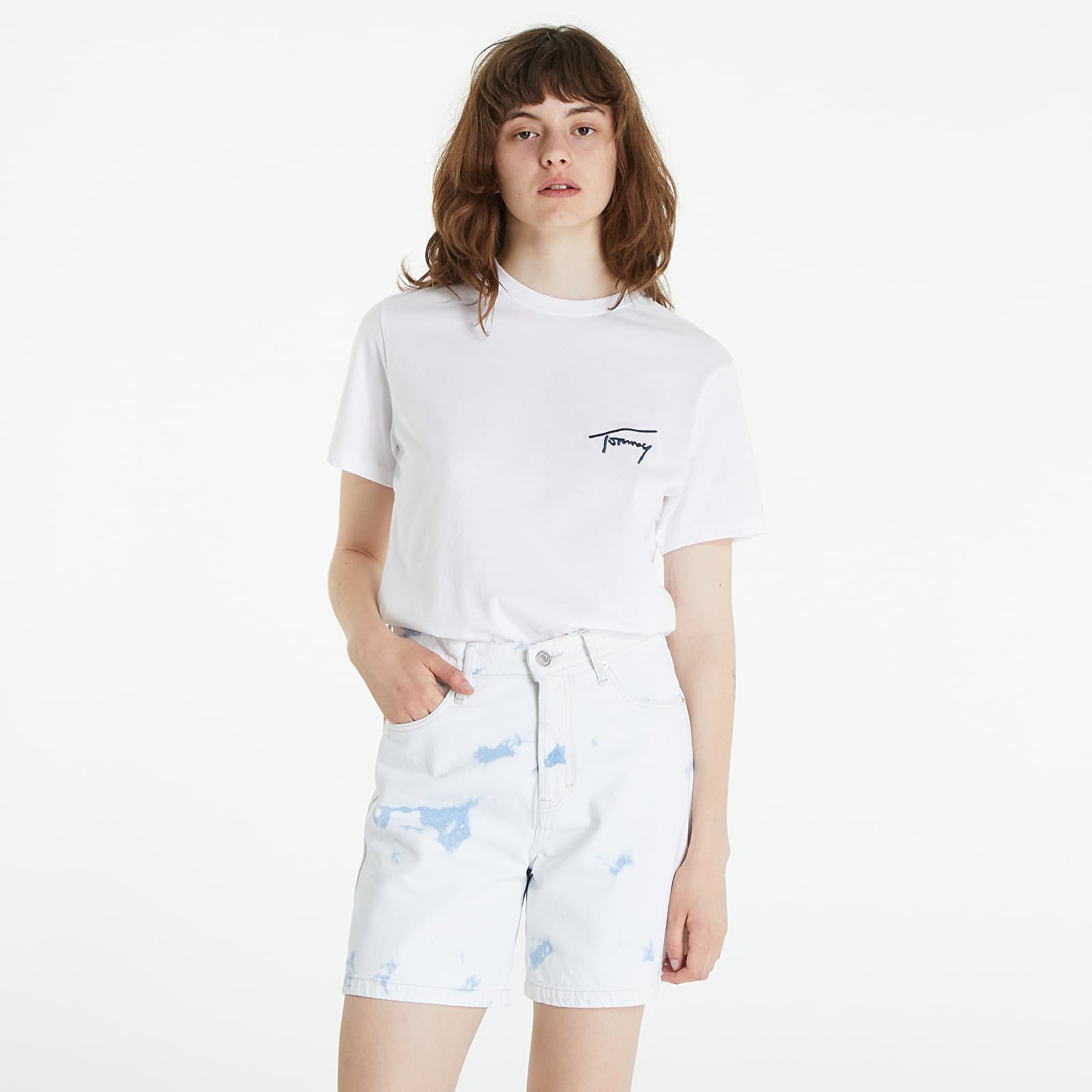 T-Shirts Tommy Jeans Relaxed Tommy Signature Short-Sleeved Tee White