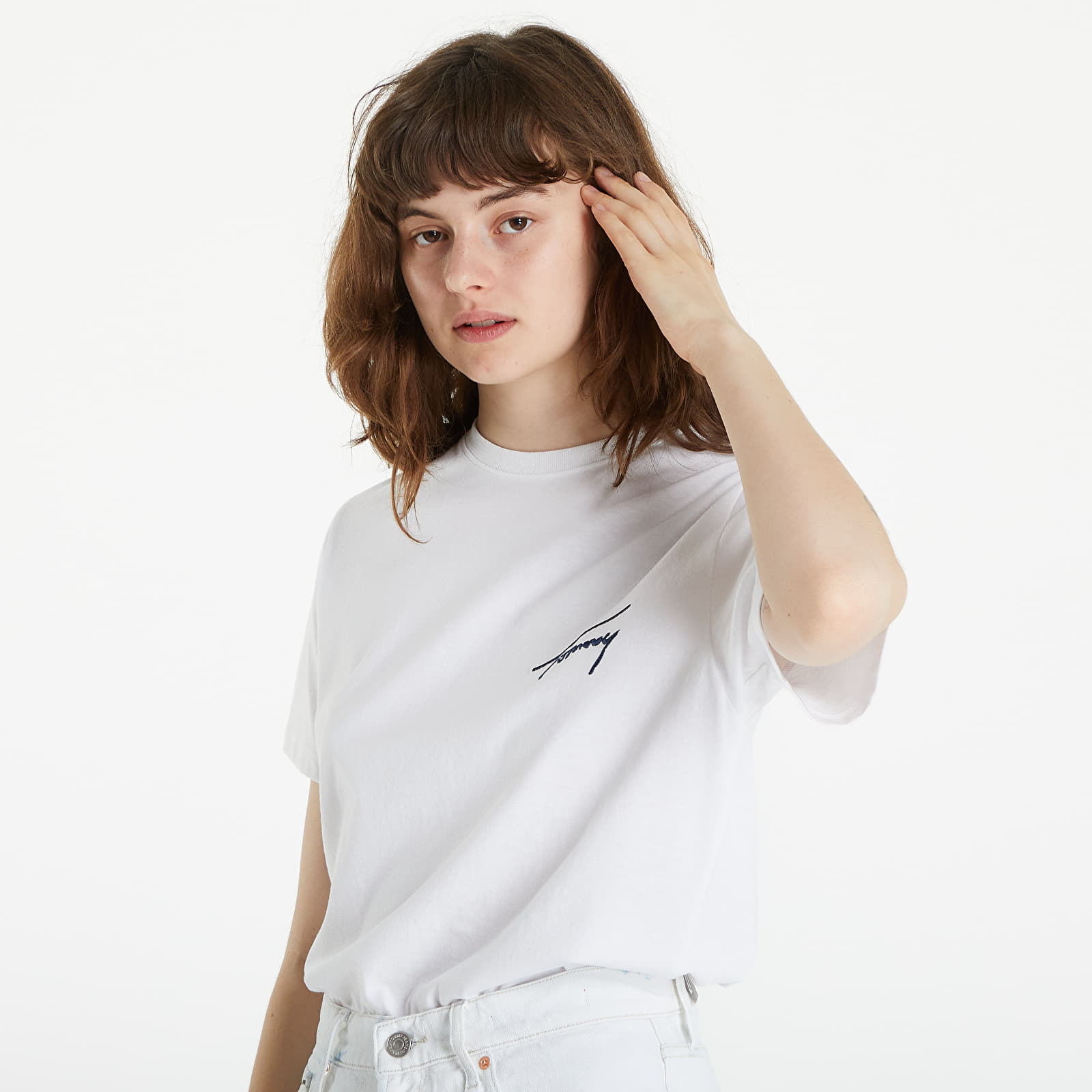 T-Shirts Tommy Jeans Relaxed Tommy Signature Short-Sleeved Tee White