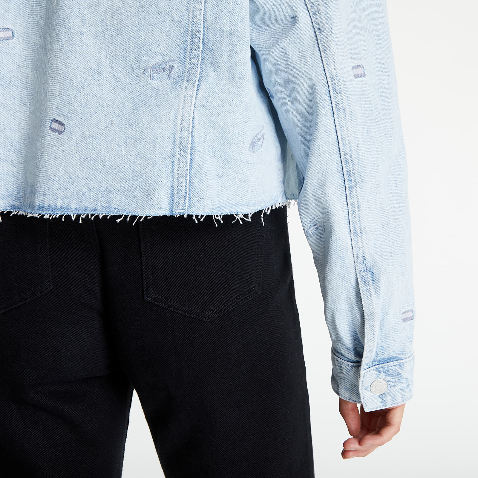 Jackets Tommy Jeans Oversized Crop Tracker Jacket Denim Color
