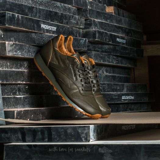 Kids sneakers and shoes Reebok Classic Leather Kendrick Kids Olive Night Gum Footshop