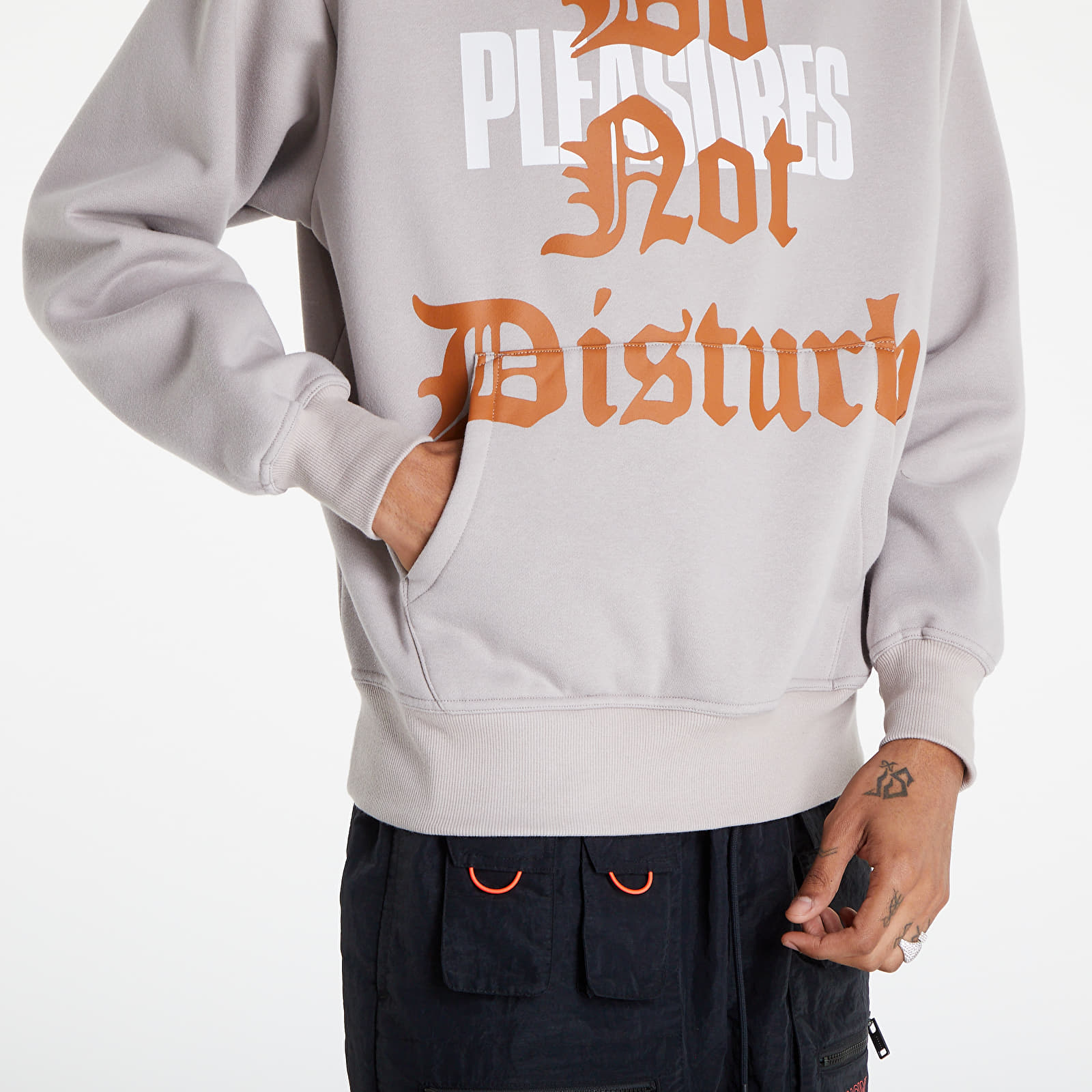 Felpe PLEASURES Do Not Disturb Hoodie Silver