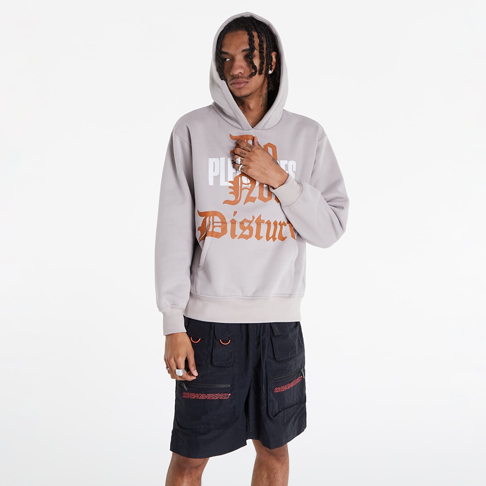 Felpe PLEASURES Do Not Disturb Hoodie Silver