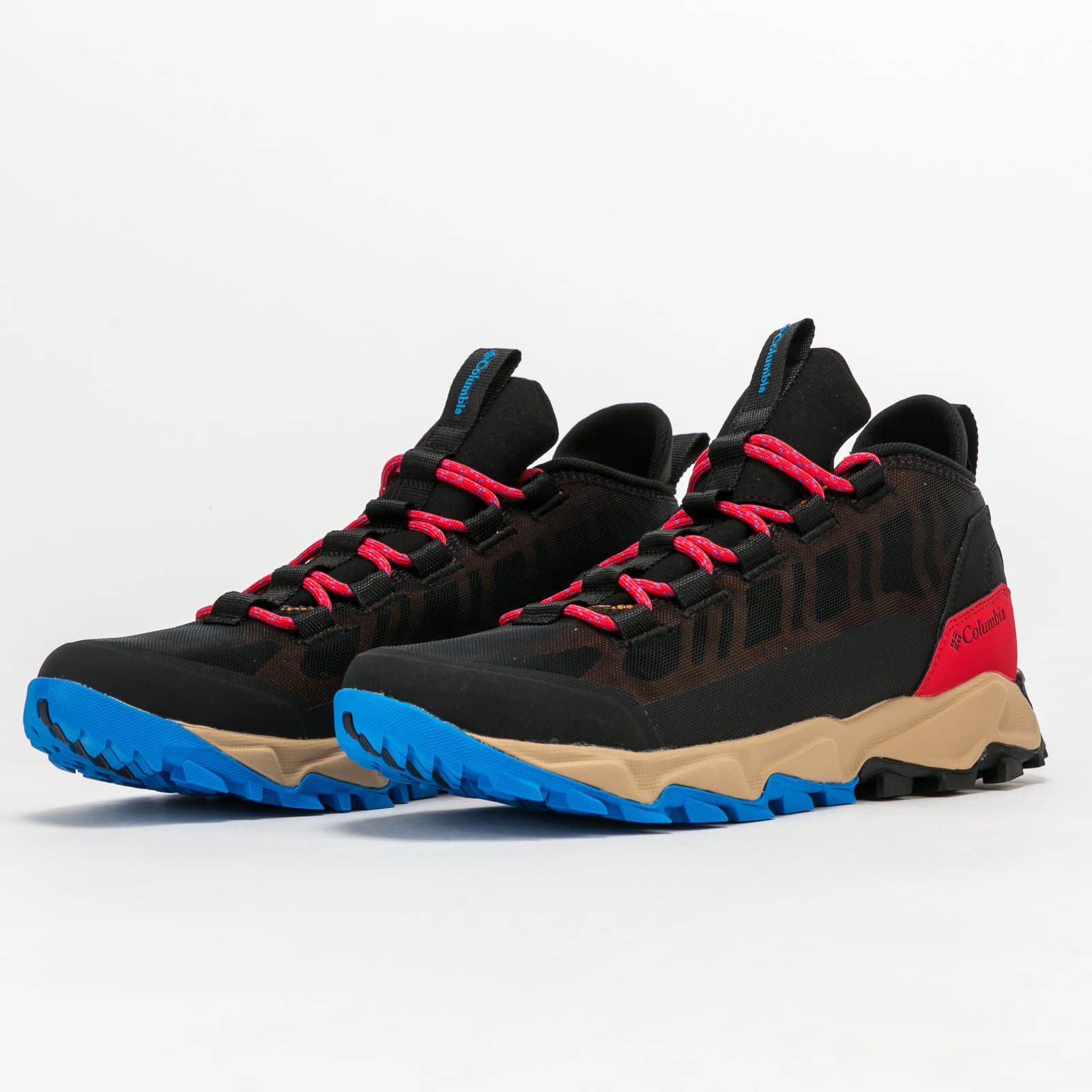 Miesten kengät Columbia Flow Borough Low Black/ Static Blue
