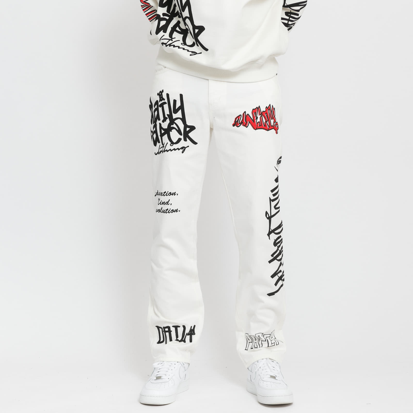 Kelnės Daily Paper Moussa Pants Off White